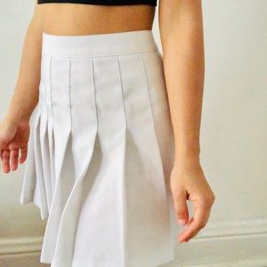 Pleated Gabardine Tennis Skirt